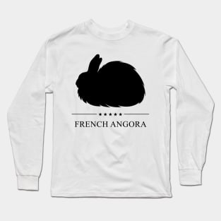 French Angora Rabbit Black Silhouette Long Sleeve T-Shirt